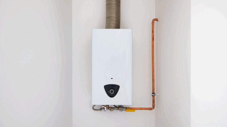 Wall-mounted tankless water heater
